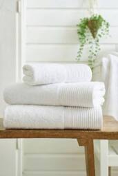 Deyongs Avelon Soft Touch Zerotwist 100% Cotton Towel in White - thumbnail 1
