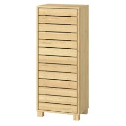 Nordara Oak Luxe Freestanding Bathroom Storage Cabinet Cupboard in Natural - thumbnail 1