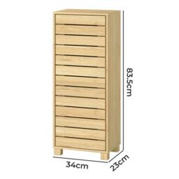 Nordara Oak Luxe Freestanding Bathroom Storage Cabinet Cupboard in Natural - thumbnail 2