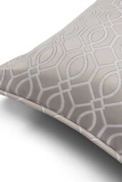 Prestigious Textiles Skyscraper Jacquard Piped Cushion in Stone - Size: 43 cm x 43 cm - thumbnail 3