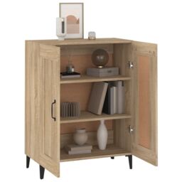 Berkfield Home Sideboard Sonoma Oak 69.5x34x90 cm Engineered Wood in Brown - thumbnail 4
