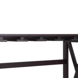 Wyld and Coco Dark Brown Wine Rack with MDF Core and Pine Legs 73 x 29 x 90 cm - thumbnail 7