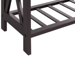 Wyld and Coco Dark Brown Wine Rack with MDF Core and Pine Legs 73 x 29 x 90 cm - thumbnail 9