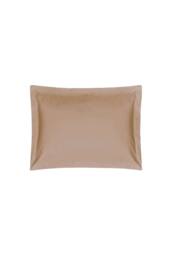 Belledorm Easy Care 200 Thread Count Cotton Polyester Percale Oxford Pillowcase in Light Brown - thumbnail 1