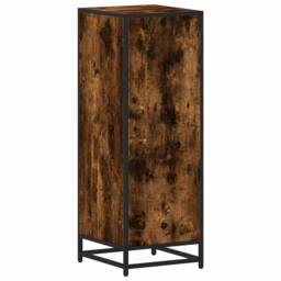 Berkfield Home Bathroom Cabinet Smoked Oak 35x37.5x100 cm Engineered Wood in Brown - thumbnail 8