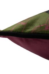 Paoletti Tropical Cheetah Printed Piped Cushion in Khaki - Size: 45 cm x 45 cm - thumbnail 4