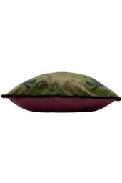 Paoletti Tropical Cheetah Printed Piped Cushion in Khaki - Size: 45 cm x 45 cm - thumbnail 3