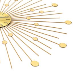 Berkfield Home Wall Clock Metal 70 cm Golden in Gold - thumbnail 5