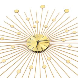 Berkfield Home Wall Clock Metal 70 cm Golden in Gold - thumbnail 4