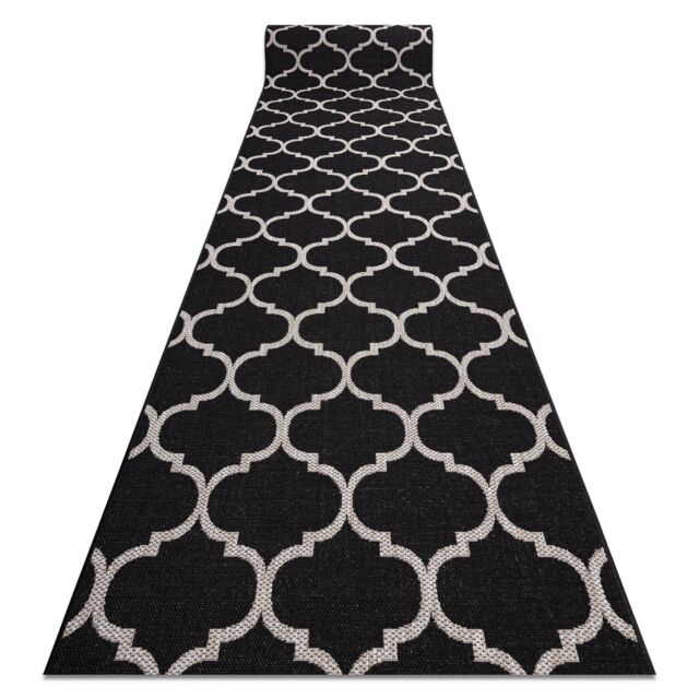 RugsX Sizal Floorlux Runner in Black - Size: 70 cm x 500 cm - image 1
