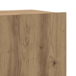 Berkfield Home Wall Mounted TV cabinets 6 pcs Artisan Oak Engineered Wood in Brown - thumbnail 9
