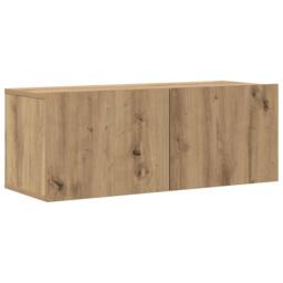 Berkfield Home Wall Mounted TV cabinets 6 pcs Artisan Oak Engineered Wood in Brown - thumbnail 5