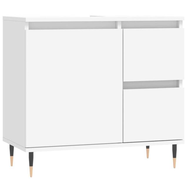 Berkfield Home Bathroom Cabinet White 65x33x60 cm Engineered Wood - Size: 65 x 33 x 60 cm - image 1