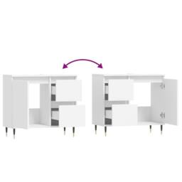 Berkfield Home Bathroom Cabinet White 65x33x60 cm Engineered Wood - Size: 65 x 33 x 60 cm - thumbnail 9