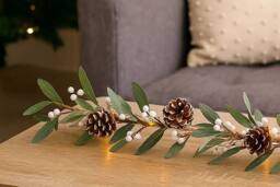 Marco Paul 150cm Pre-Lit Christmas Mistletoe Garland in Green - Size: 150 cm - thumbnail 8