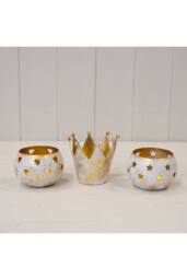 KDMD Gold Antique Votive with Heart Design - thumbnail 2