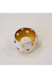 KDMD Gold Antique Votive with Heart Design - thumbnail 3