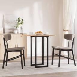 Berkfield Home Durable Dining Table Legs O-Frame 40x40x73 cm Steel in Black - Size: 40 x 40 x 73 cm - thumbnail 2