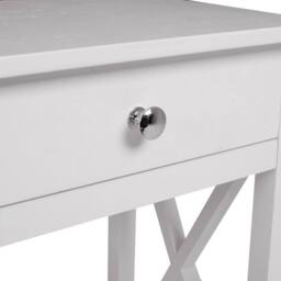 Garden Sanctuary Wooden One Drawer Bedside Table in White - thumbnail 8
