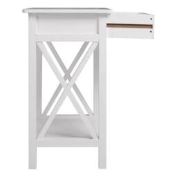 Garden Sanctuary Wooden One Drawer Bedside Table in White - thumbnail 6