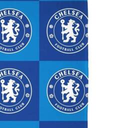 Chelsea FC Fleece Checked Blanket in Blue - thumbnail 2