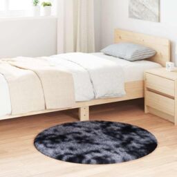 Berkfield Home Shaggy Rug High Pile NAVARRA Dark Grey 100x100 cm Polyester - Size: Medium - thumbnail 1