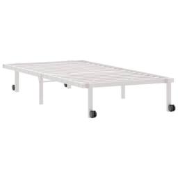 Berkfield Home Elegant Bed Frame without Mattress Foldable White 90x190 cm Steel - thumbnail 8