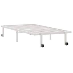 Berkfield Home Elegant Bed Frame without Mattress Foldable White 90x190 cm Steel - thumbnail 5