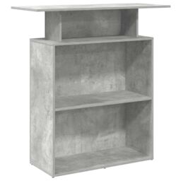 Berkfield Home Reception Desk Concrete Grey 100x40x104 cm Engineered Wood - Size: 100 x 40 x 104 cm - thumbnail 2