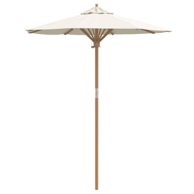 Berkfield Home Cream White Garden Umbrella 180x230 cm Bamboo - image 1