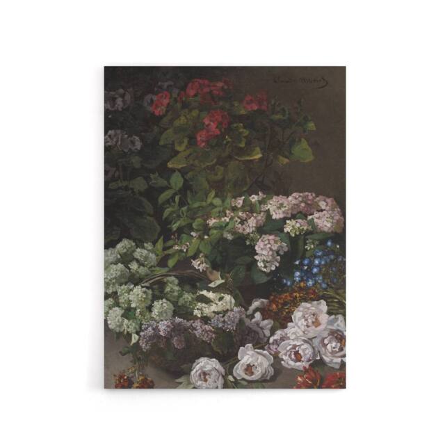 "Artery8 Spring Flowers Floral Still Life Monet Vintage Canvas Wall Art - Size: W18"" x H24""" - image 1