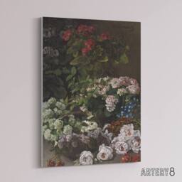 "Artery8 Spring Flowers Floral Still Life Monet Vintage Canvas Wall Art - Size: W18"" x H24""" - thumbnail 2