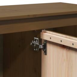 Berkfield Home TV Cabinet Honey Brown 103x36.5x52 cm Solid Wood Pine - thumbnail 8