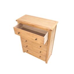 Cabinet Bits Lugo 5 Drawer Chest of Drawers Brass Knob in Light Brown - thumbnail 4