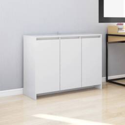 Berkfield Home Sideboard White 102x33x75 cm Engineered Wood - Size: 102 x 33 x 75 cm - thumbnail 2