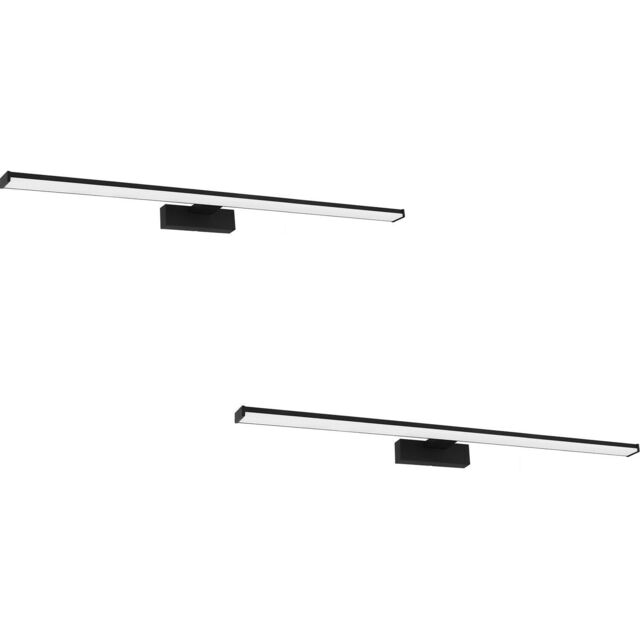 Loops 2 PACK Wall Light Colour Black Aluminium Shade White Plastic LED 14W Included - image 1