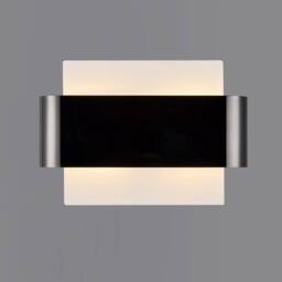 Netlighting Damo Flush Wall Light 2 Light G9 White Base Black Chrome Centre Band - thumbnail 2