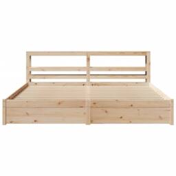 Berkfield Home Bed Frame with Headboard without Mattress 200x200 cm in Brown - thumbnail 4