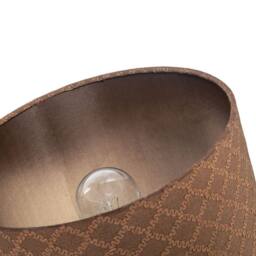 Happy Homewares Contemporary Chocolate Brown Woven Lattice Lampshade in Textured Linen - Size: 12 inches - thumbnail 5