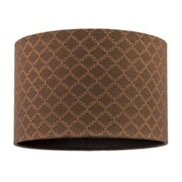 Happy Homewares Contemporary Chocolate Brown Woven Lattice Lampshade in Textured Linen - Size: 12 inches