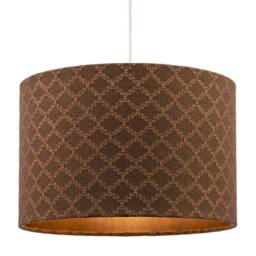 Happy Homewares Contemporary Chocolate Brown Woven Lattice Lampshade in Textured Linen - Size: 12 inches - thumbnail 2