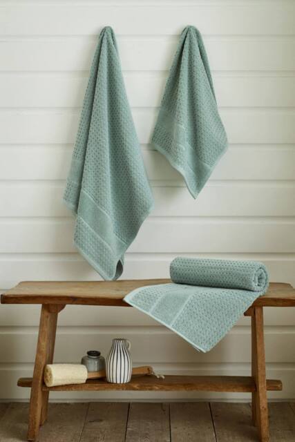 Deyongs Mosley Textured 100% Cotton Towel in Duck Egg Blue - image 1