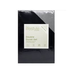 Voltico Reversible Duvet Cover Set - Double & King Sizes, 4 Colour Options in Black - thumbnail 6