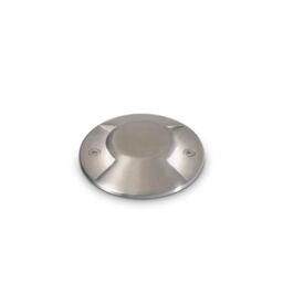 Netlighting Rocket2 Integrated LED Outdoor Recessed Ground Downlight Lamp 1 Light 2 Directional Steel 3000K IP65 in Grey