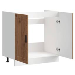 "Berkfield Home Sink Base Cabinet¬†""Porto"" Old Wood 80x46x81.5 cm¬†Engineered Wood in Brown - Size: 80x46x81.5 cm" - thumbnail 5