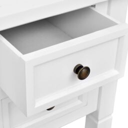 Berkfield Home White Writing Desk with 5 Drawers - thumbnail 5