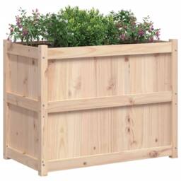 Berkfield Home Beautiful Garden Planter 90x50x70 cm Solid Wood Pine in Light Tan - Size: 90 x 50 x 70 cm - thumbnail 4
