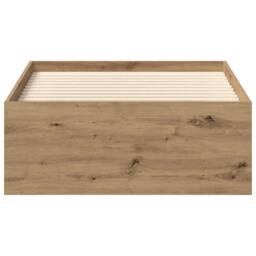 Berkfield Home Durable Bed Frame without Mattress Artisan Oak 90x200cm Engineere in Brown - Size: 90x200 cm - thumbnail 5