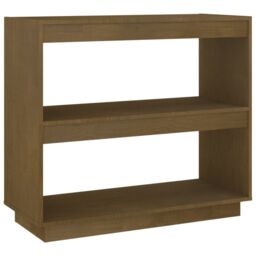 Berkfield Home Book Cabinet Honey Brown 80x35x71 cm Solid Pinewood - Size: 80 x 35 x 71 cm - thumbnail 2