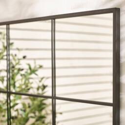 FurnitureboxUK Yoko Black Medium Window 80x80cm Garden Mirror - Size: 80x80 cm - thumbnail 3